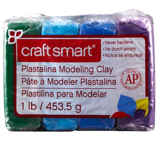 Craftsmart Plastalina Modeling Clay 4 Cool Colors